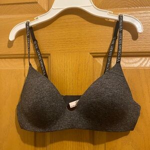 Victoria's Secret Charcoal Bra with Logo Straps